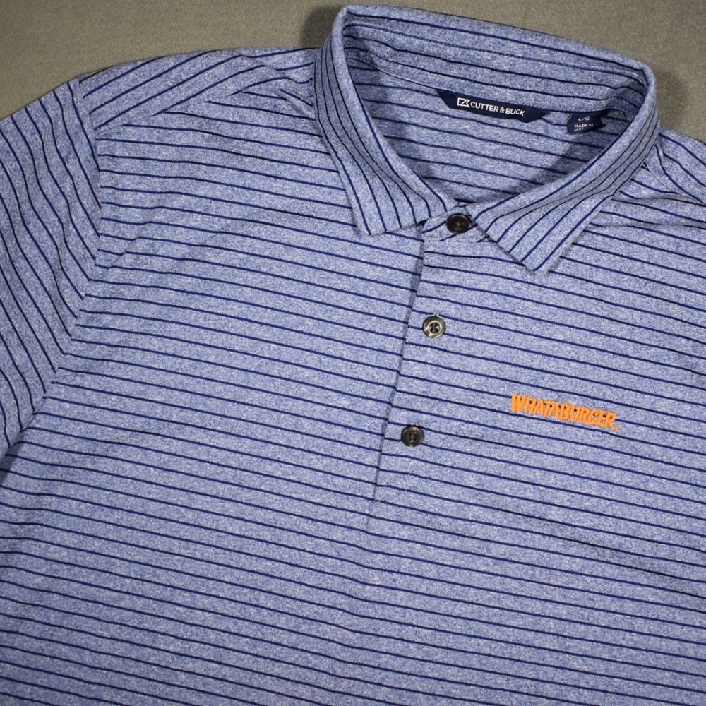 Whataburger Cutter & Buck Polo Mens Large Embroidered Logo Golf Pol